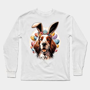 Easter Joy with English Setter in Festive Bunny Ears Long Sleeve T-Shirt